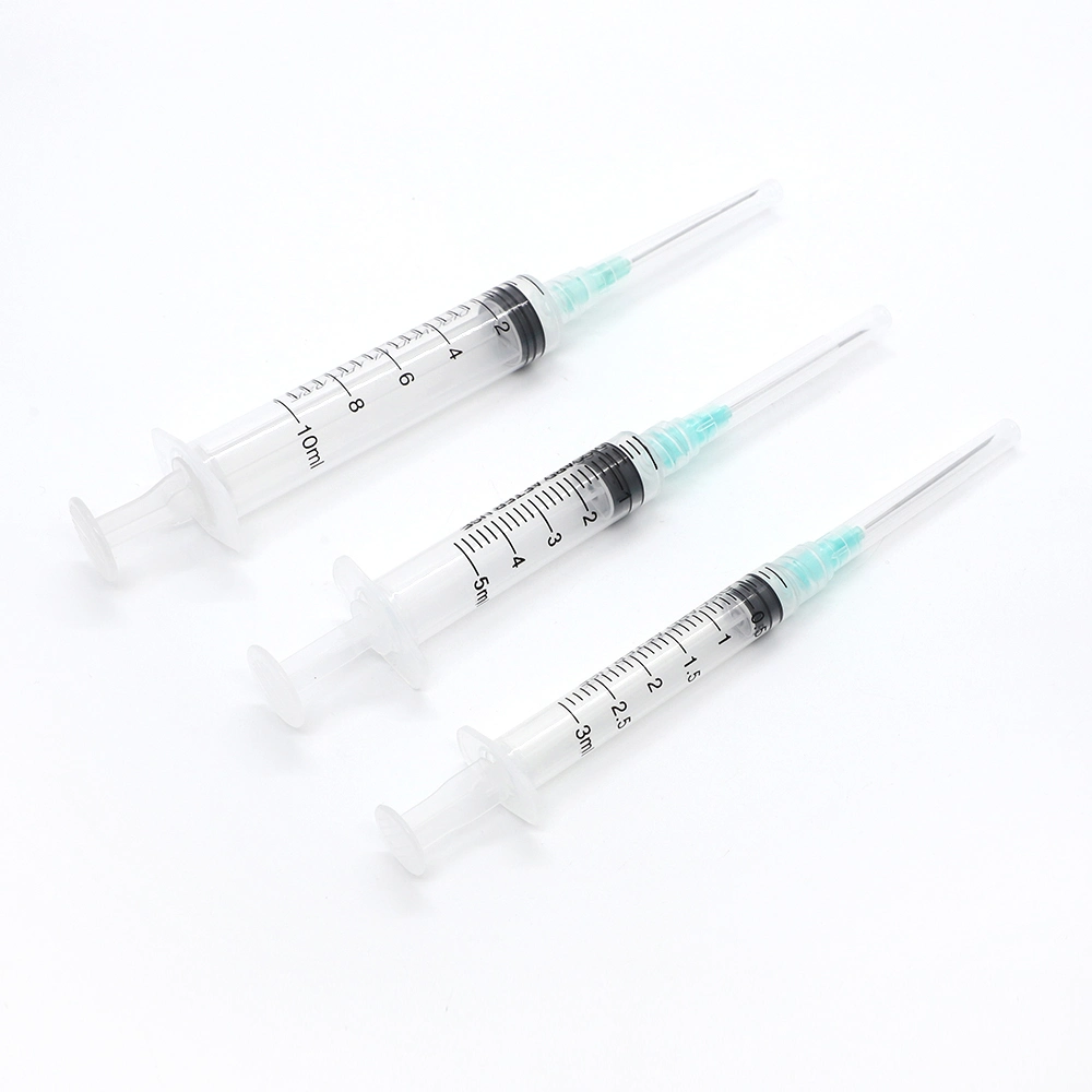 Injection Ad Syringe 3 Parts Disposable Medical Sterile Auto Destruct Self Destructive Auto Disable Syringe with Needle