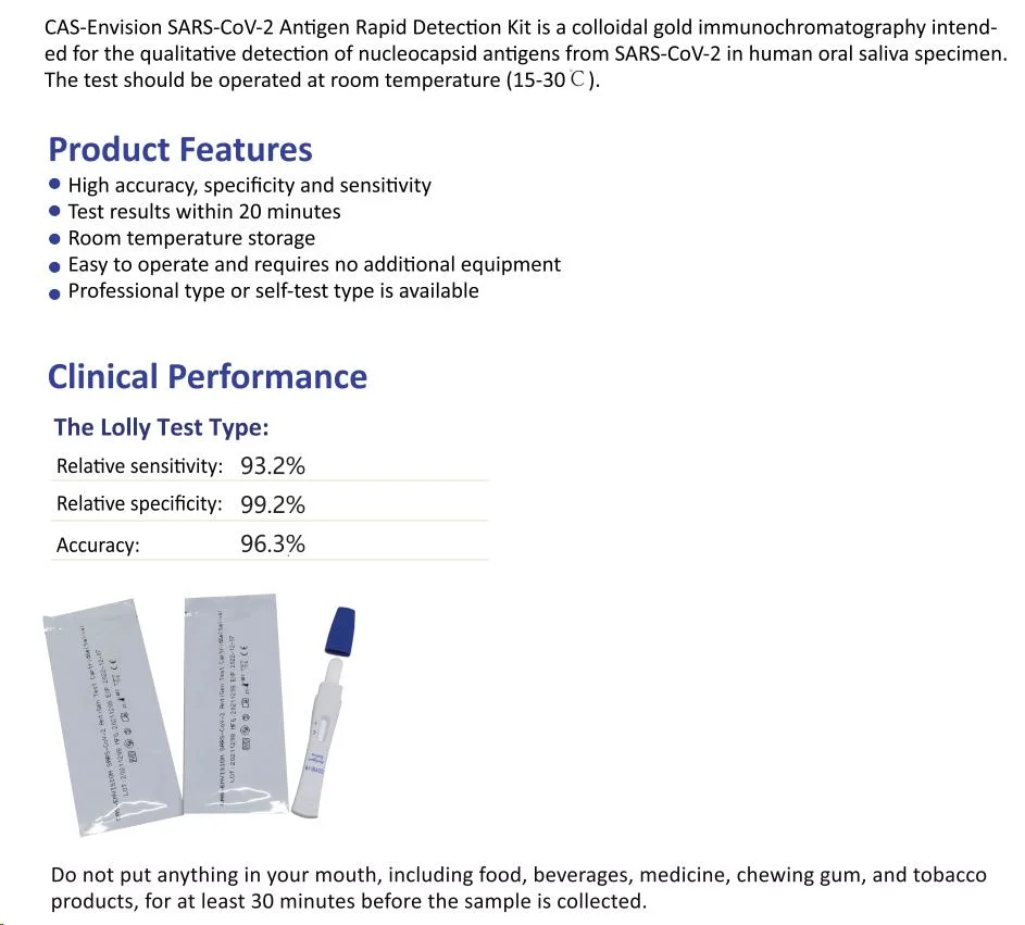 CE Pei Medical Supply Lab Equipment PCR Covd Saliva Diagnostic Kit Antigen Rapid Test Kit