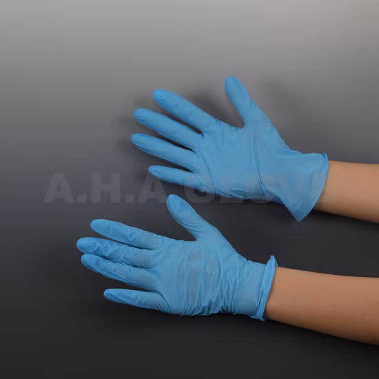 Guanti medici monouso in nitrile blu Guantesnt di buona qualità