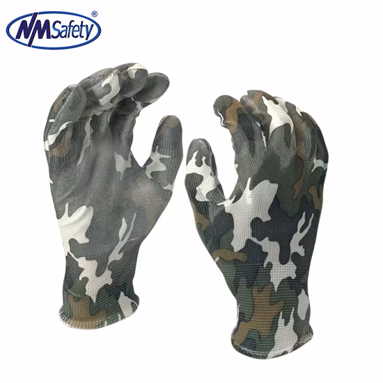 Guanto da giardinaggio Nmsafety in PU con rivestimento interno colorato