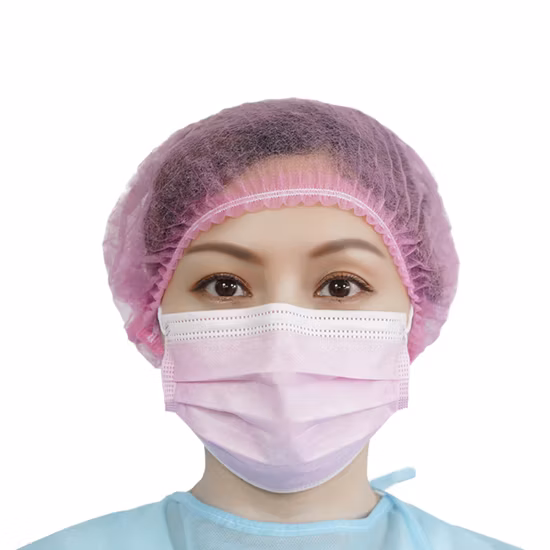 Mascherina medica monouso in tessuto non tessuto a 3 strati con passante per l'orecchio