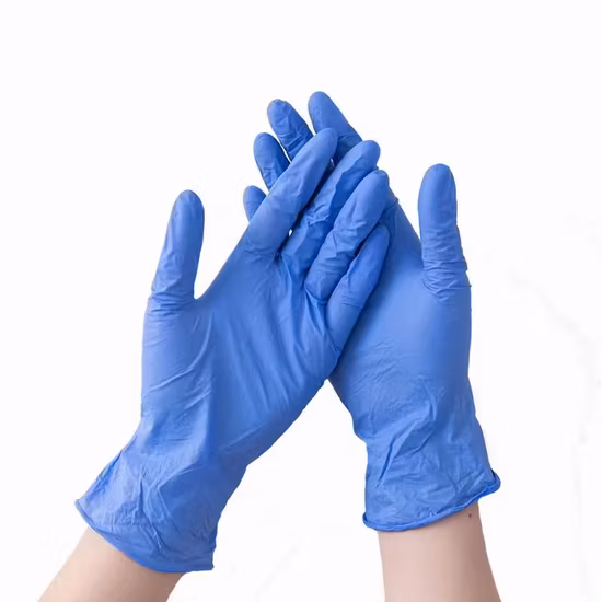Forniture mediche, guanto da esplorazione medico monouso in nitrile blu senza polvere